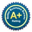 Better Business Bureau Seal A+ Rated